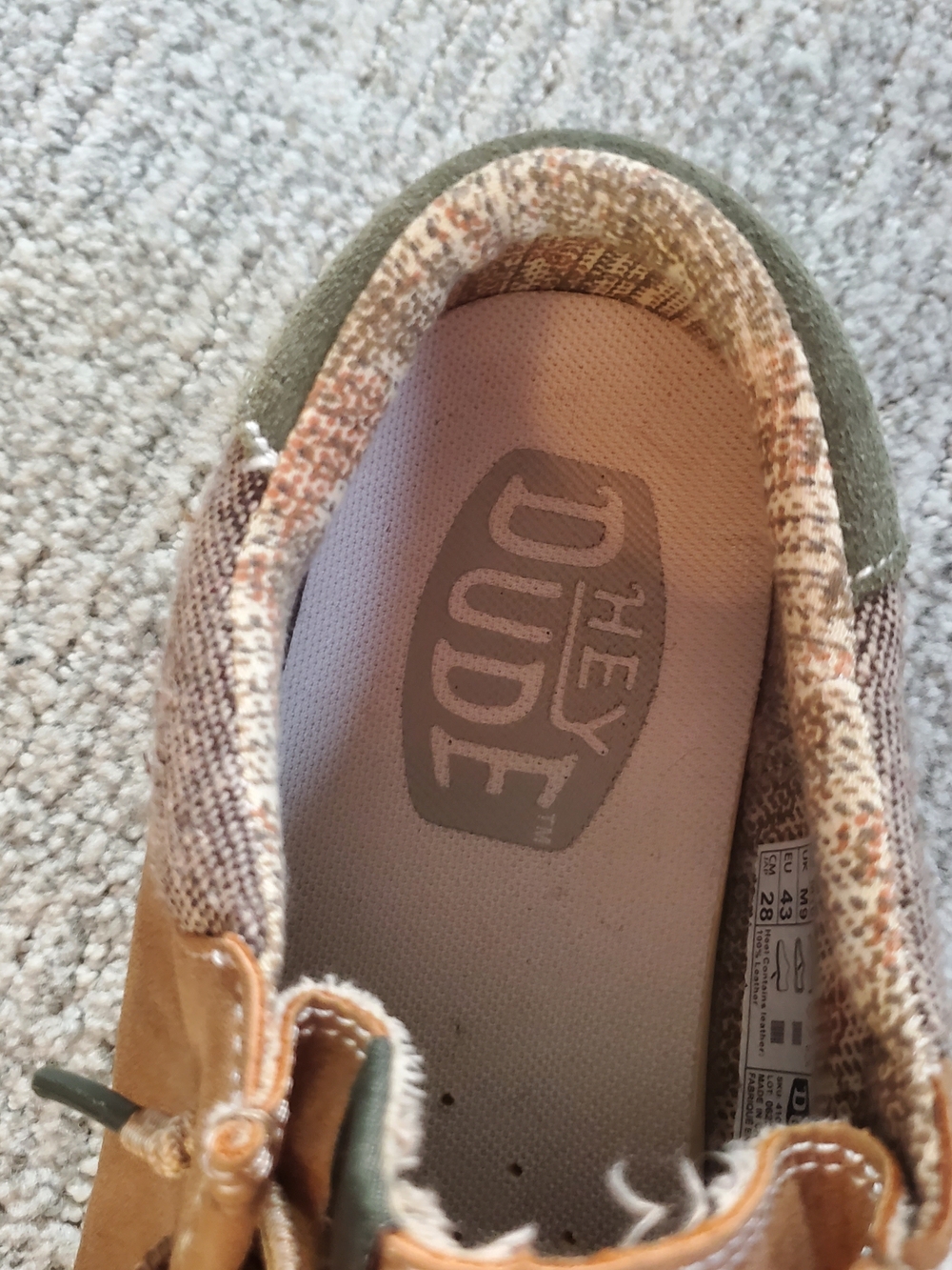 Hey Dude Men's Suede Sneaker Boat Shoe in Tan - Picture 4 of 11